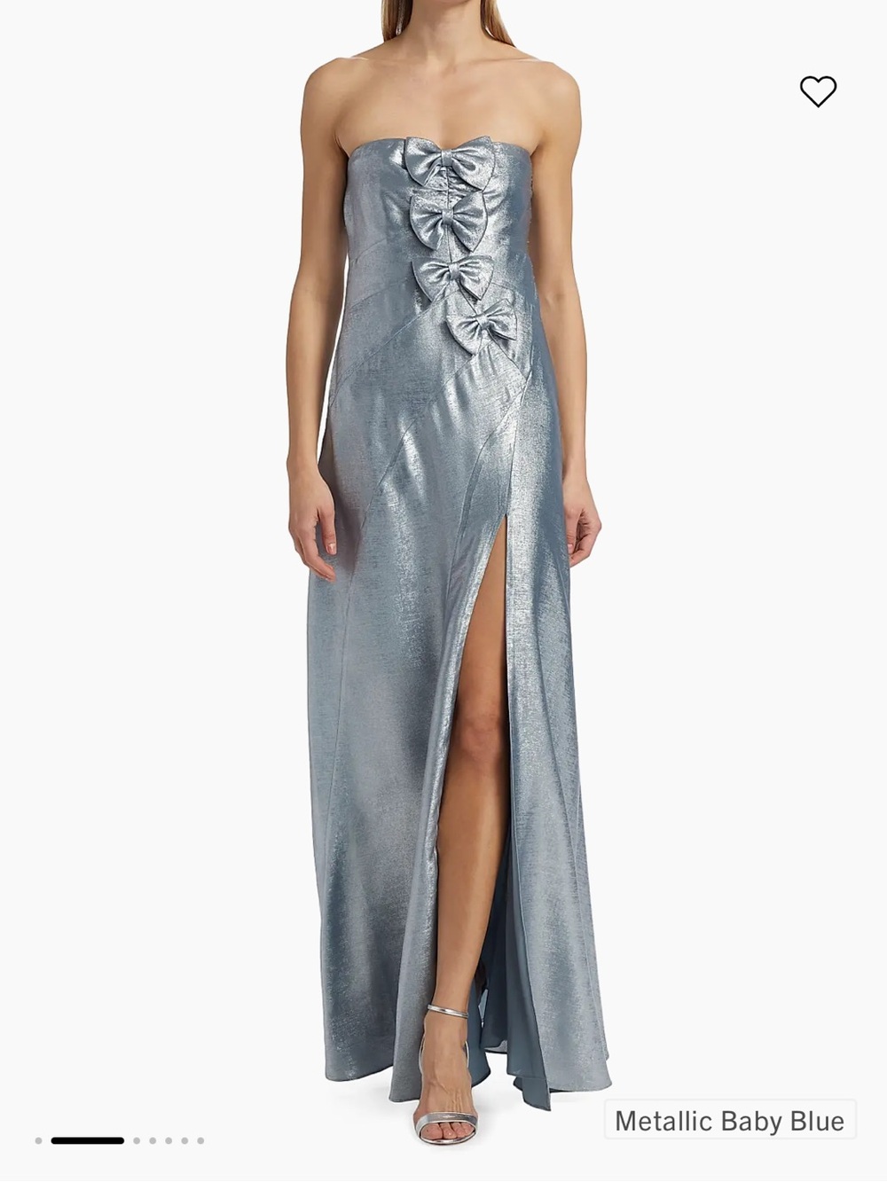 LoveShackFancy Elmina Bow-Embellished Strapless Dress